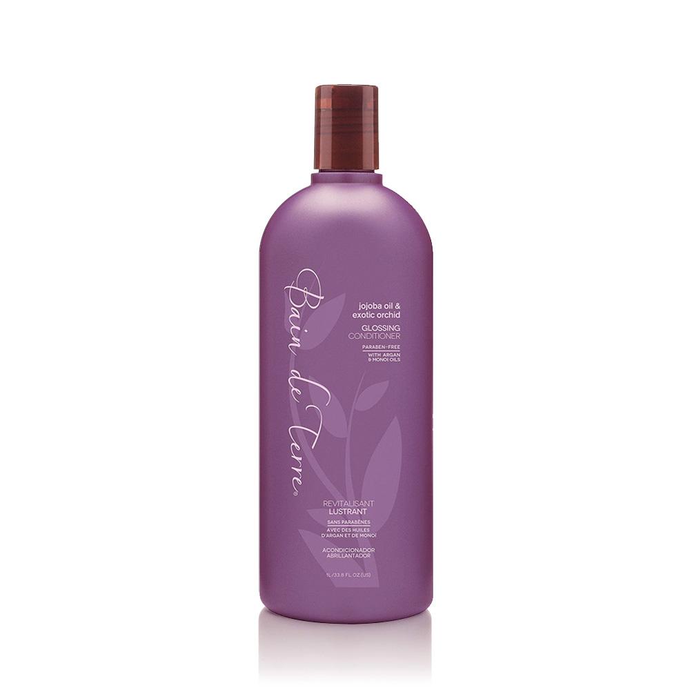 Richly condition with exotic oils & instantly deliver over 85% more shine*.  *When used as a system with Glossing Shampoo, Conditioner & Spray vs. untreated.  A lush, paraben-free, glossing conditioner infused with jojoba oil & exotic orchid plus precious argan & monoi oils that lavish hair in soft, sumptuous, silky perfection.