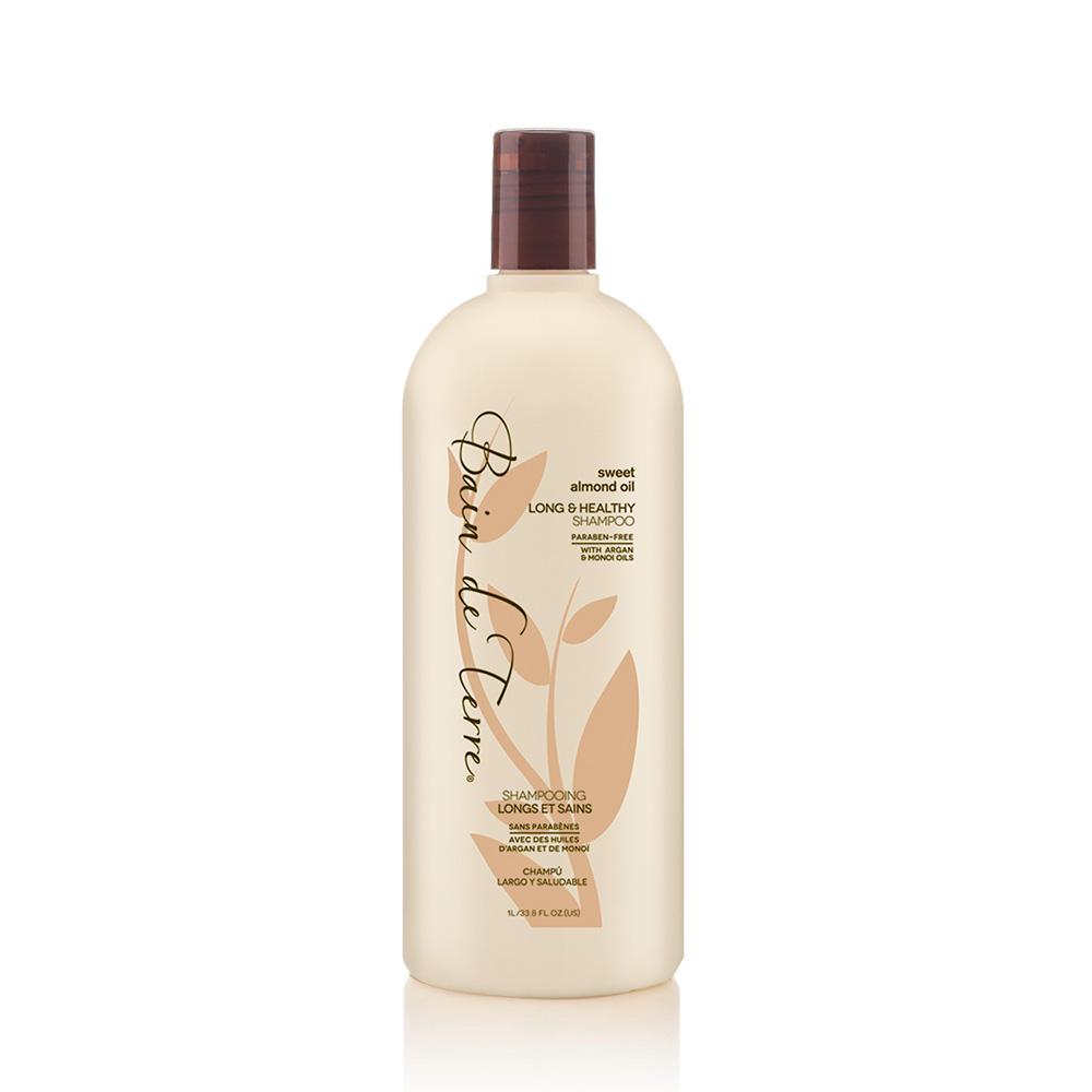 Luxuriously cleanse & fortify to help hair grow long & twice as strong* while reducing frayed ends.  *Against combing breakage on damaged hair vs. a non-conditioning shampoo when used with Long & Healthy Conditioner.  A lush, paraben-free, color-safe, shampoo infused with sweet almond oil plus precious argan & monoi oils that lavish hair in soft, sumptuous, silky perfection.