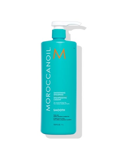 Smooth and tame unruly, frizzy hair with this gentle cleansing formula. Moroccanoil® Smoothing Shampoo with AminoRenew™ restores depleted amino acids to strengthen hair and align its natural keratin structure. Infused with argan oil and argan butter, this hydrating shampoo gives you more manageable, healthy-looking, smooth hair. When used with Moroccanoil Smoothing Conditioner, results can last up to 72 hours.