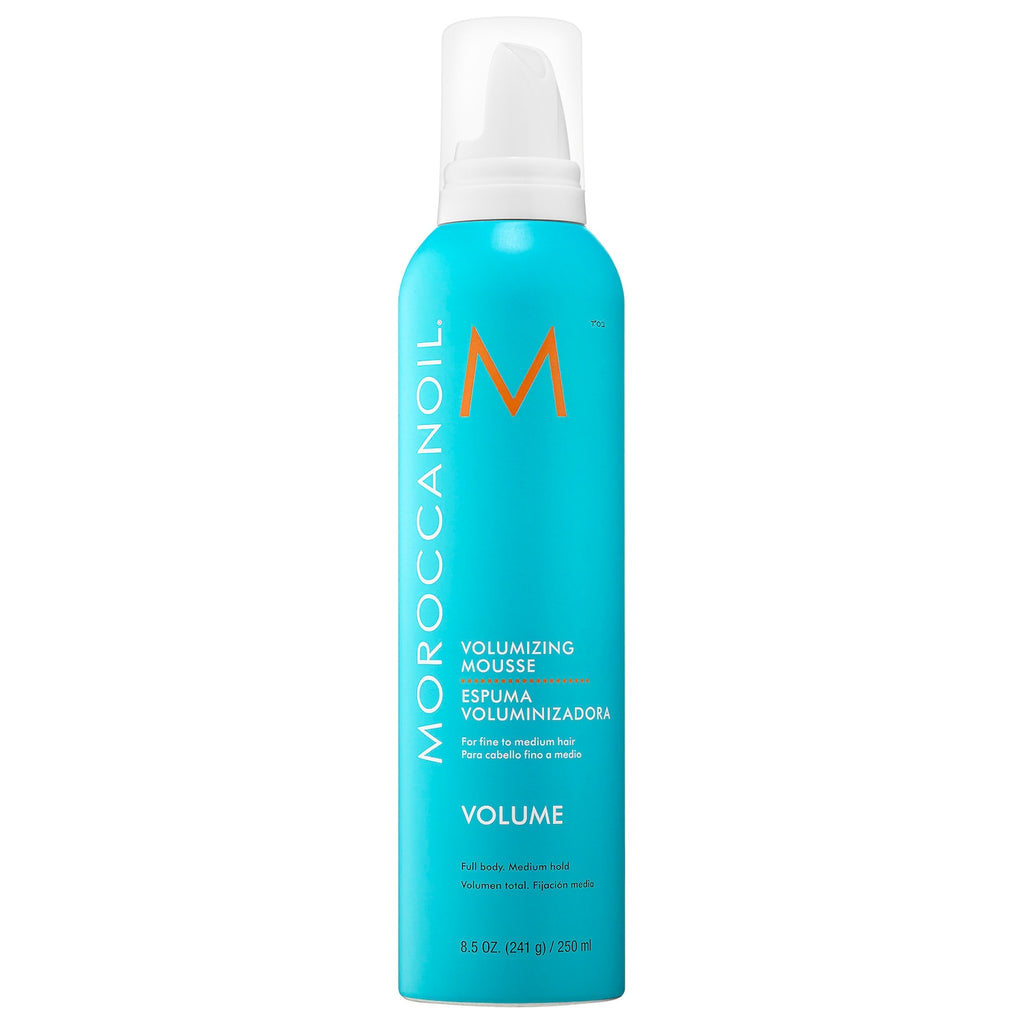 DETAILS Give your hair instant volume and lift with Moroccanoil® Volumizing Mousse for medium to fine hair. This weightless styling volumizer builds body and creates lift without stickiness. Our flake-free formula with medium, flexible hold provides a “memory” factor, for natural-looking styles that last longer. Infused with antioxidant-rich argan oil and an anti-static agent for supremely manageable and silky hai