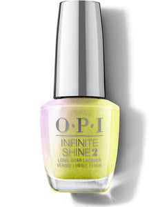 Optical Illus-sun: Solar rays lock in warm shimmer for the perfect ‘hot’ manicure with this iridescent yellow long-lasting nail polish.