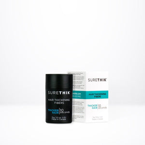 WHAT IT IS: AN ALL-NATURAL SOLUTION FOR BOTH MEN AND WOMEN SureThik®Ideal for both men and women Rain, wind and perspiration proof Compatible with hair loss medications No special hair styling products needed Available in virtually every hair color Washes out with shampoo