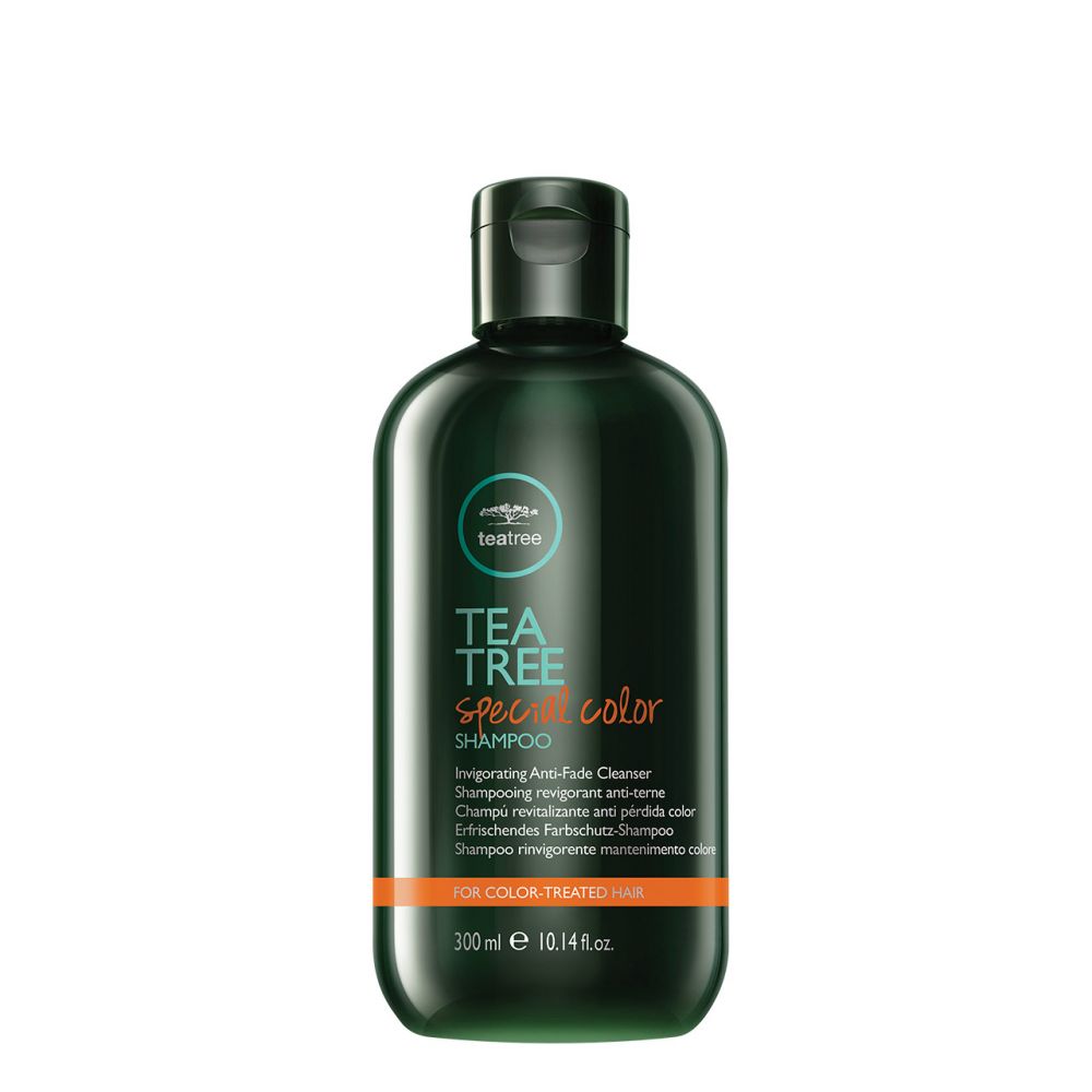 SKU: ChoGet a head start every morning and experience Tea Tree’s signature tingle in a color-protecting formula. Ideal for color-treated hair, Tea Tree Special Color Shampoo gently washes away everyday impurities, leaving hair fresh, clean and full of vibrant luster. It contains unique rooibos tea botanicals to help protect hair color from the elements and fading while tea tree oil and peppermint soothe the scalp and leave hair smelling fresh.
